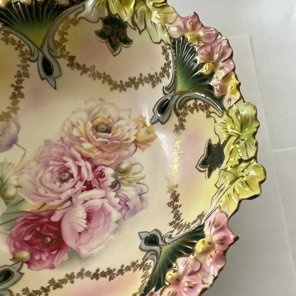 Rare antique R.S. Prussian porcelain serving bowl - Picture 7 of 10